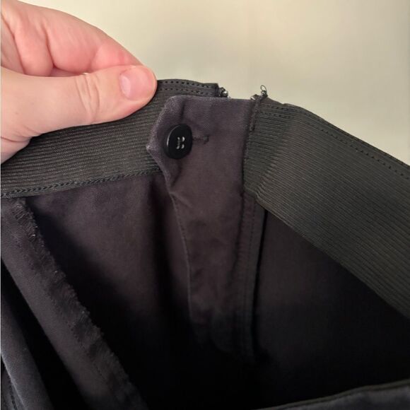 Everlane SZ 8 Curvy Side Zip Stretch Cotton Pant Black Basic Office Career Wear - Picture 6 of 8